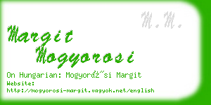 margit mogyorosi business card